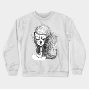 Sketch Of The Vampiress Crewneck Sweatshirt